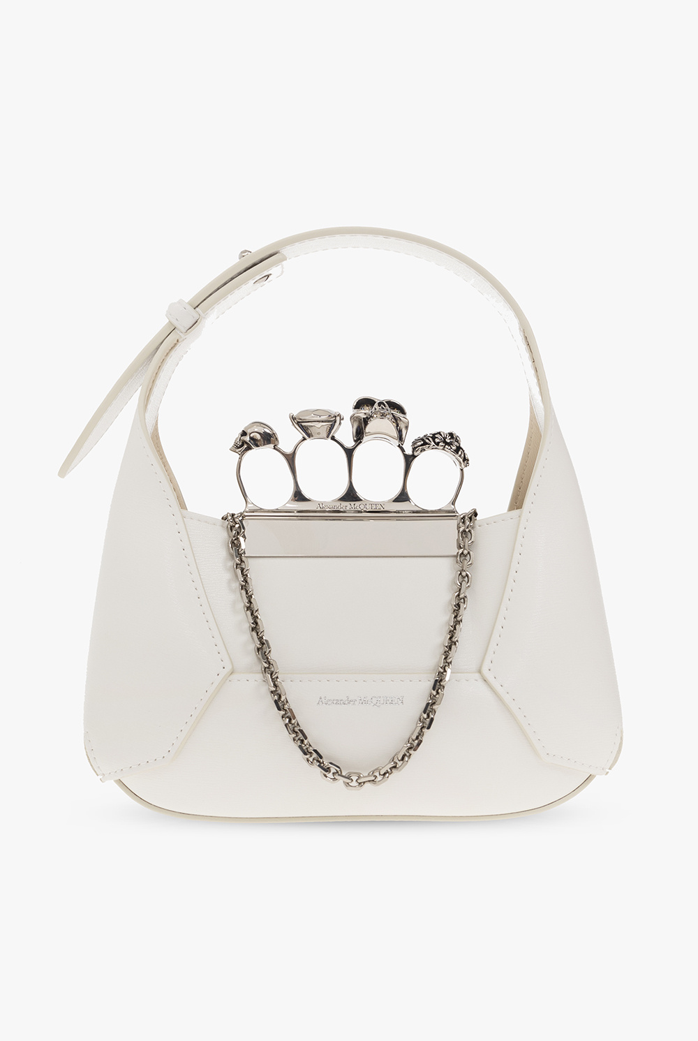 Alexander mcqueen white clutch online